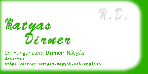 matyas dirner business card